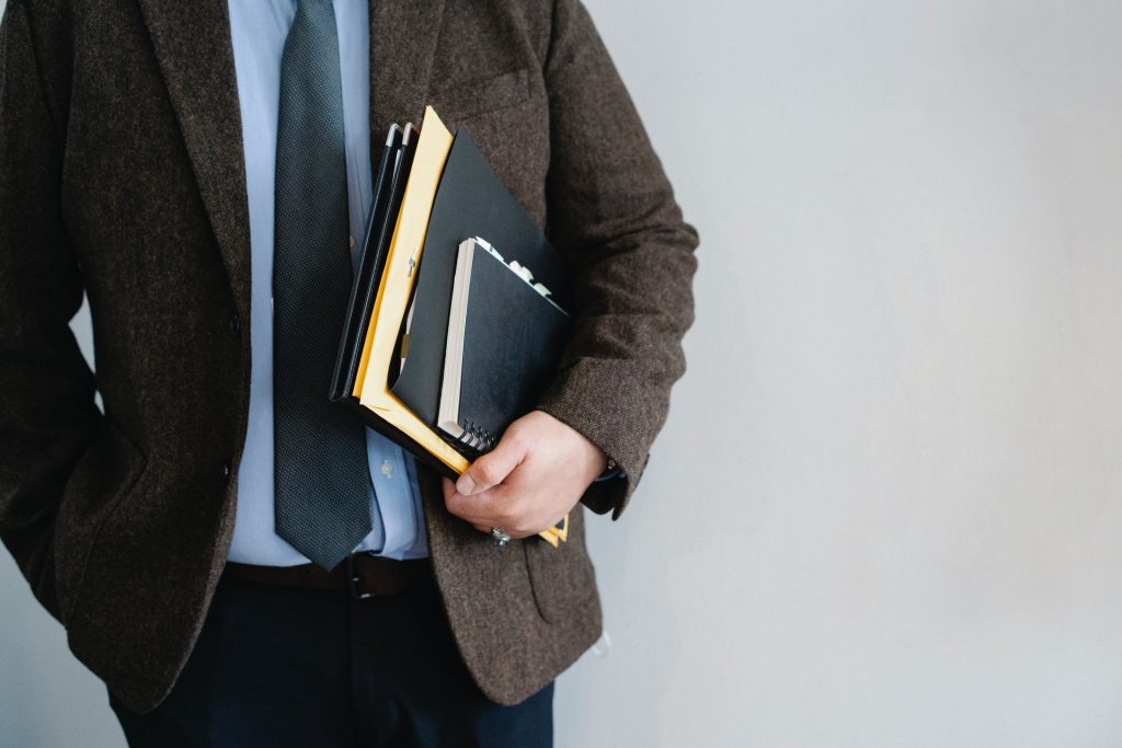 A Man with documents